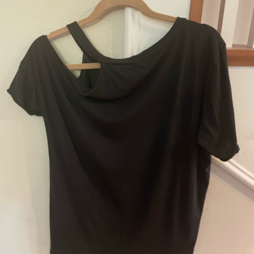 Lauren Moshi black shirt sleeve t shirt - Picture 3 of 6